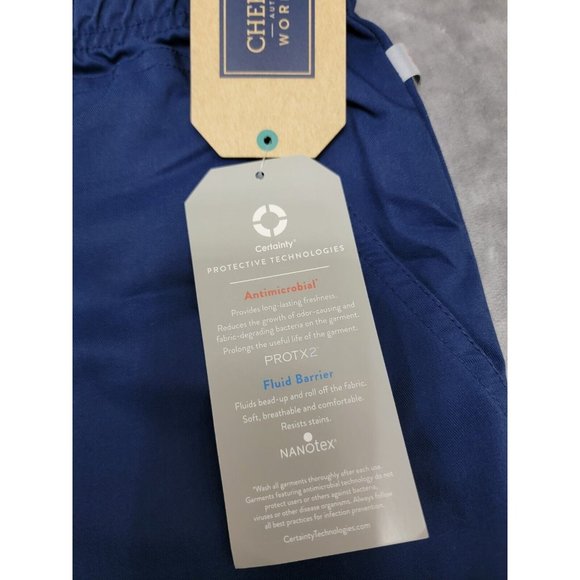 Navy Cherokee Scrubs WW Revolution Tech Pant WW041AB Antimicrobial XL 31 inseam - Picture 3 of 6